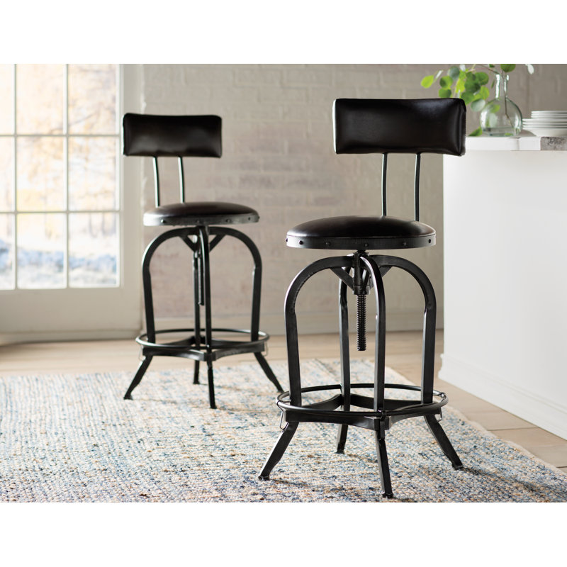 Borough Wharf Oria Height Adjustable Swivel Bar Stool & Reviews